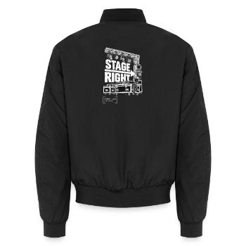 Signal Labs - Stage Right - Unisex Bomberjacke - Schwarz - Hinten - AI Model Male 185 light (185cm)
