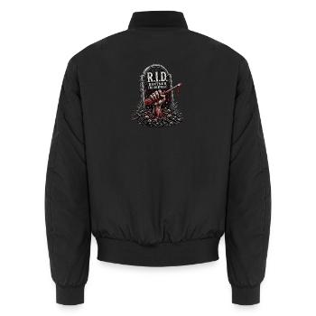 Rentner im Dienst - Unisex Bomberjacke - Schwarz - Hinten - AI Model Male 185 light (185cm)