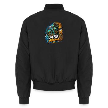 MTB Mania Dirtbike MTB Mama  - Unisex Bomberjacke - Schwarz - Hinten - AI Model Male 185 light (185cm)