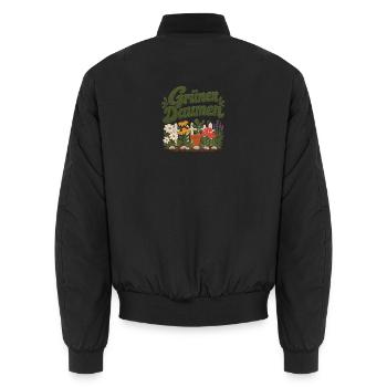 Grüner Daumen Blumenpracht - Unisex Bomberjacke - Schwarz - Hinten - AI Model Male 185 light (185cm)