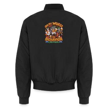 Auf meinem Wurst Behavior Bier Festival - Unisex Bomberjacke - Schwarz - Hinten - AI Model Male 185 light (185cm)