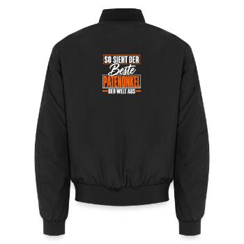 Bester Patenonkel der Welt - Patenonkel - Unisex Bomberjacke - Schwarz - Hinten - AI Model Male 185 light (185cm)