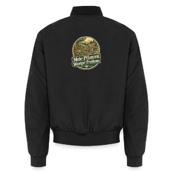 Gartenparadies: Mehr Pflanzen, Weniger Probleme - Unisex Bomberjacke - Schwarz - Hinten - AI Model Male 185 light (185cm)