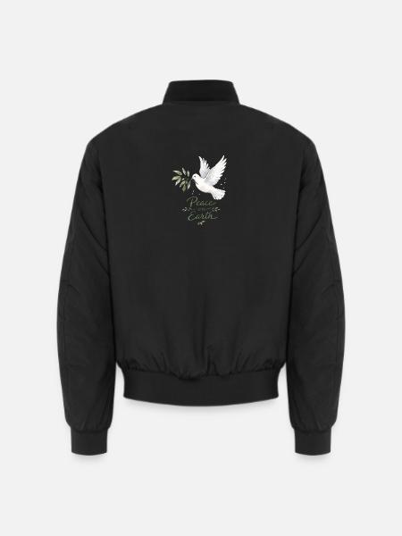 Frieden auf Erden, Taube - Unisex Bomberjacke - Schwarz