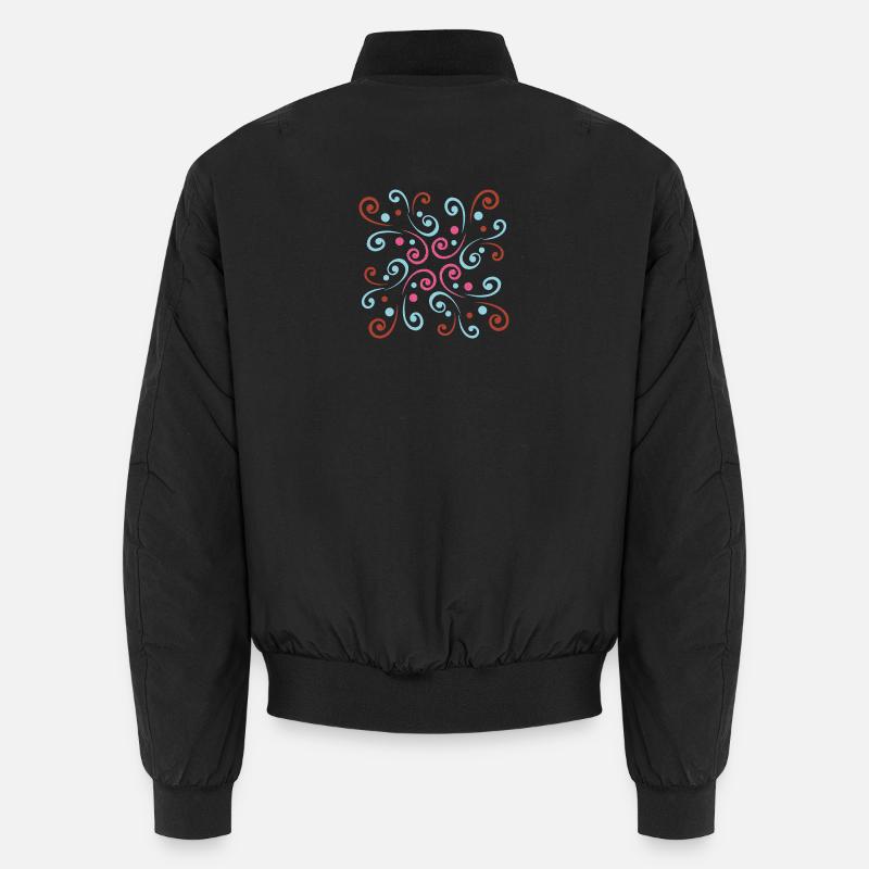 Abstract wavy design by Cean Unisex Bomber Jacket