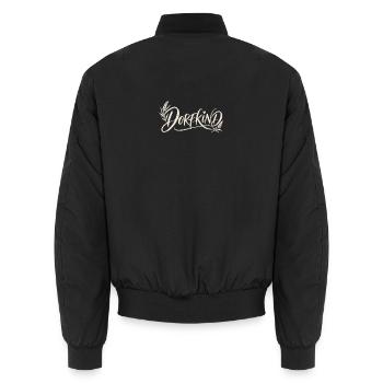 Dorfkind mit Ähren im rustikalen Landstil - Unisex Bomberjacke - Schwarz - Hinten - AI Model Male 185 light (185cm)