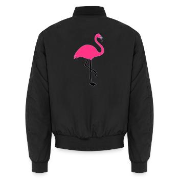 Flamingo Summer Sun Beach - Bomber unisexe - noir - Dos - AI Model Male 185 light (185cm)