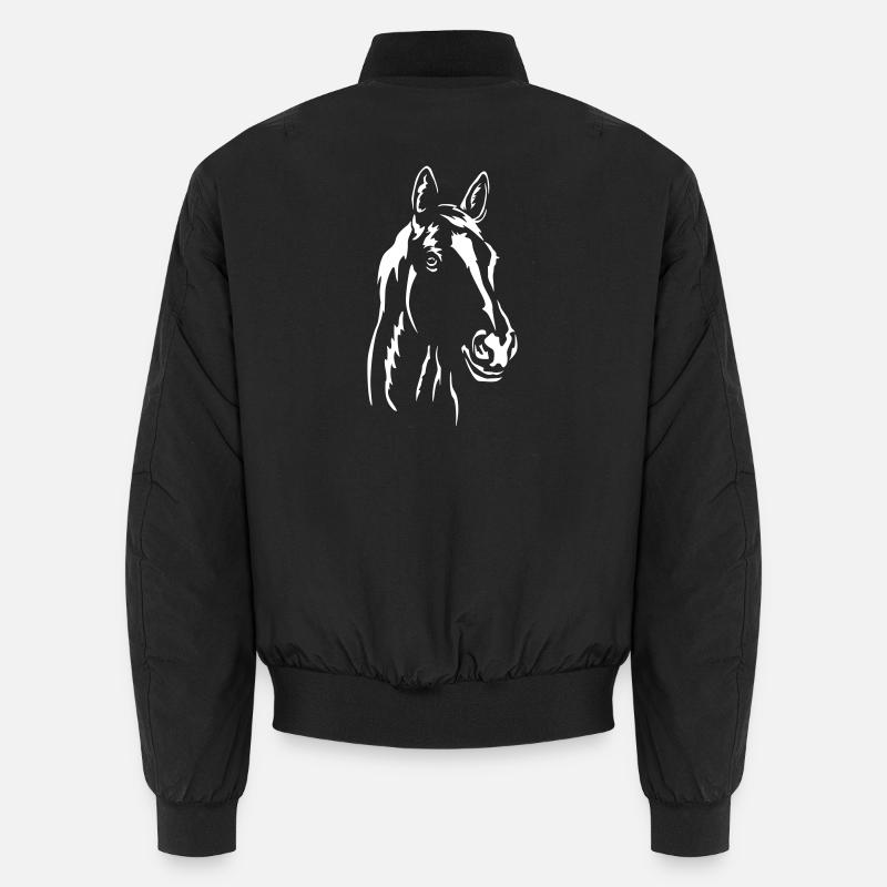 Horse Head "Black Edition" - Unisex Bomber Jacket - black