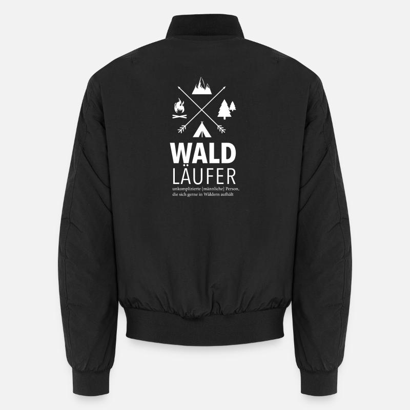 Waldläufer männlich - Unisex Bomberjacke - Schwarz