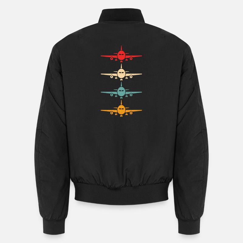 Luftfahrt Flugzeug Fliegen Airline Vintage Pilot Unisex Bomberjacke