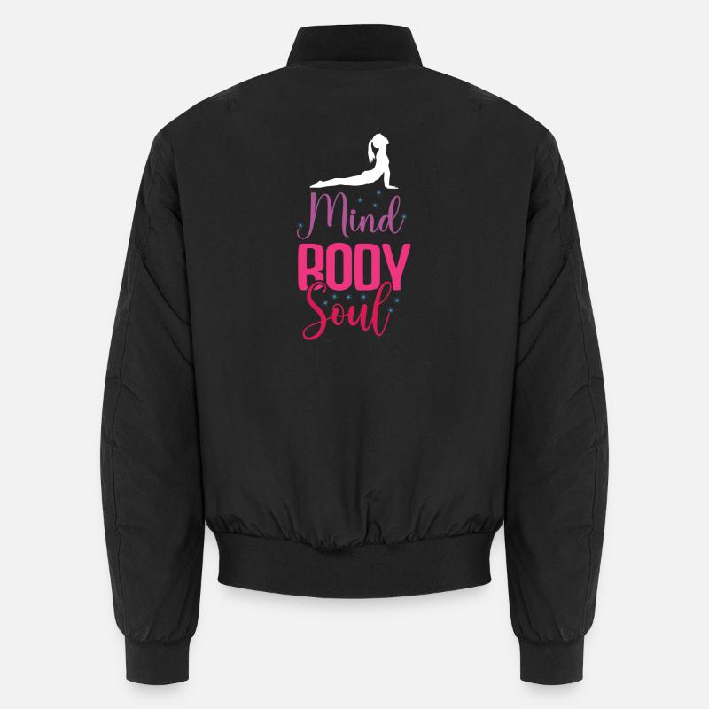Yoga – Geist, Körper, Seele Unisex Bomberjacke