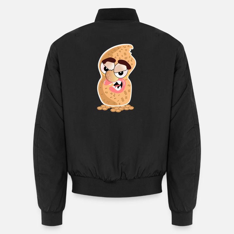 Erdnuss-Karikatur - Unisex Bomberjacke - Schwarz
