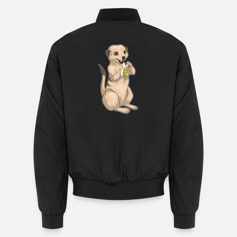 Suricate Banane - Bomber unisexe - noir
