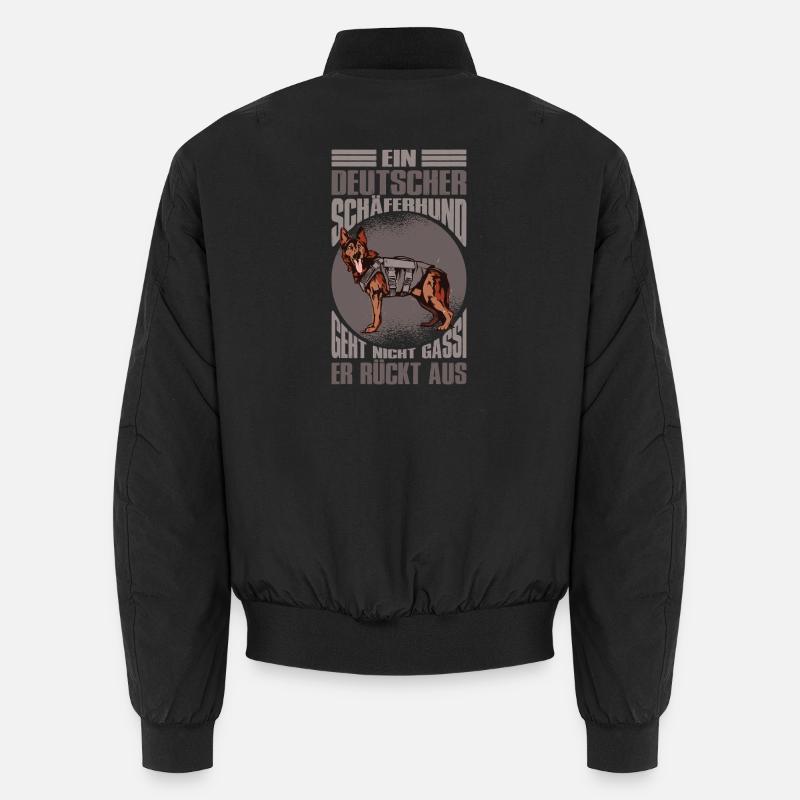 Schäferhund Geschenke Hund Herrchen Gassi - Unisex Bomberjacke - Schwarz