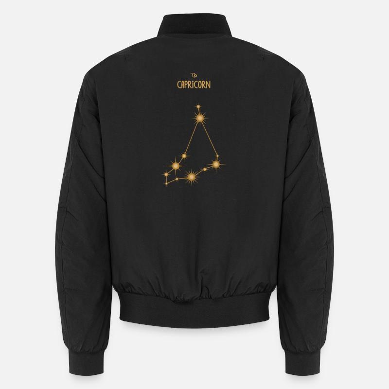 Steinbock Sternzeichen Sternbild Sternbild Golden - Unisex Bomberjacke - Schwarz
