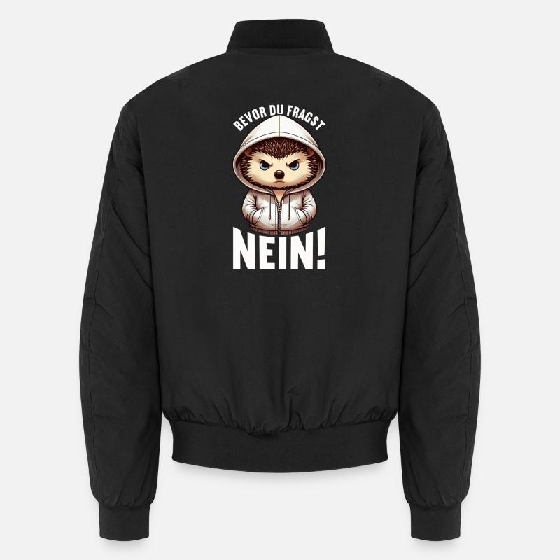 Before you ask No Hedgehog Bad mood Unisex Bomber Jacket