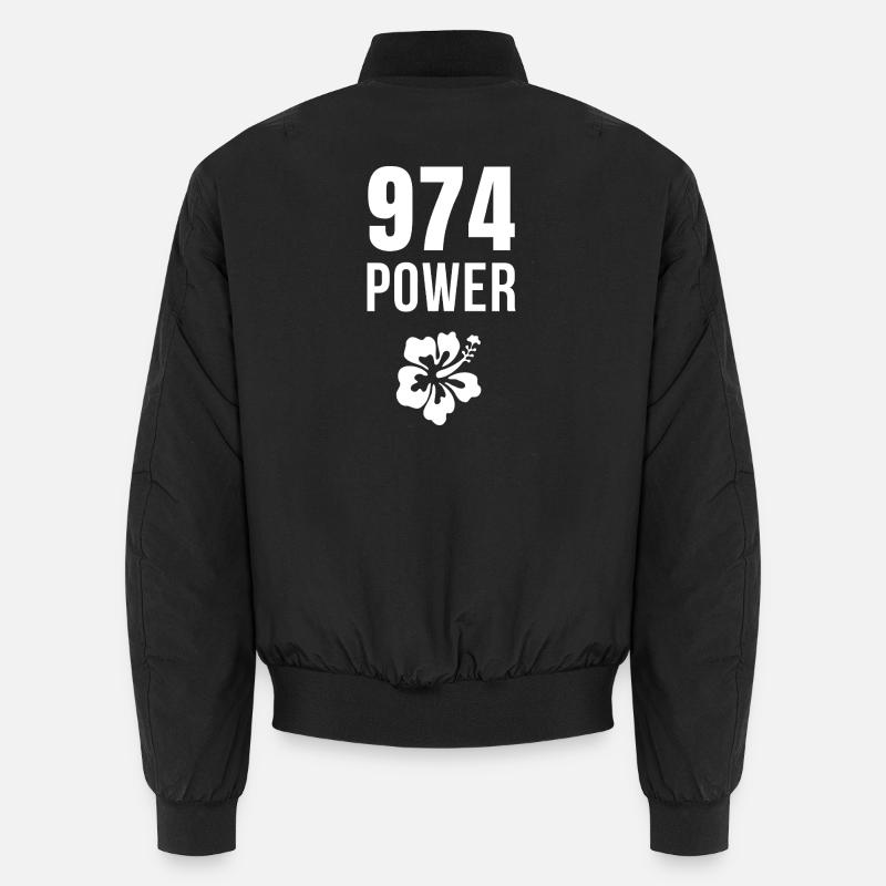 Power 974 Tropical Hibiscus Unisex Bomber Jacket