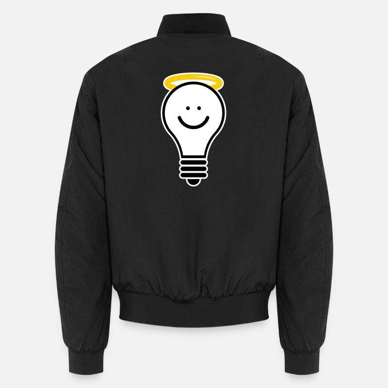 Light bulb with halo – creative light moti Unisex Bomber Jacket
