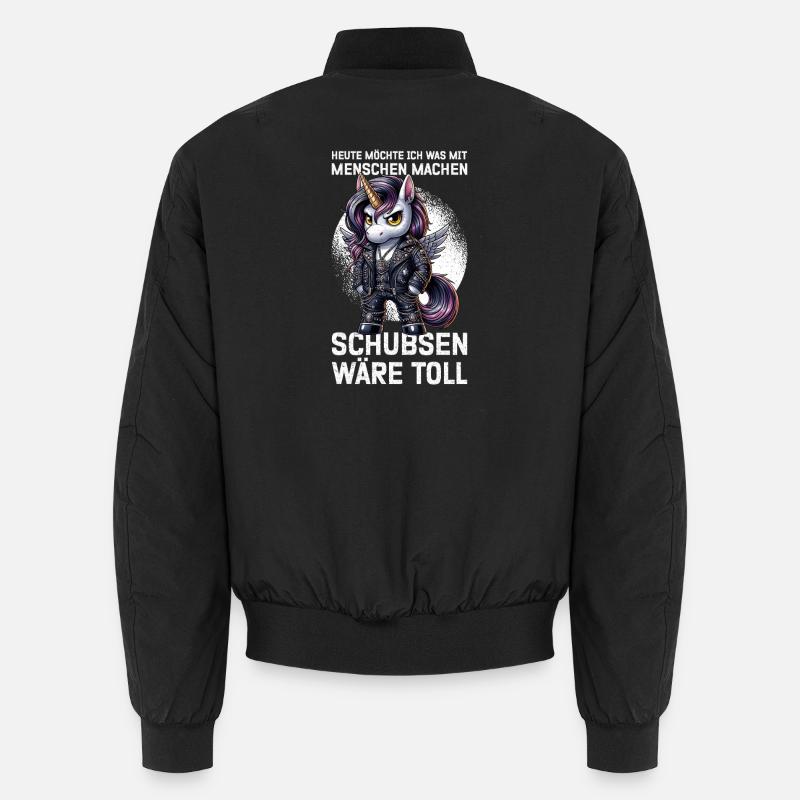 Heute Möchte Ich Was Mit Menschen Machen Schubsen Unisex Bomberjacke