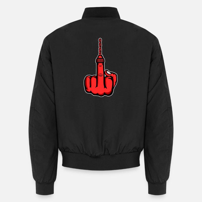 Doigt du Majeur Modèle de la perceuse Rouge Bomber unisexe