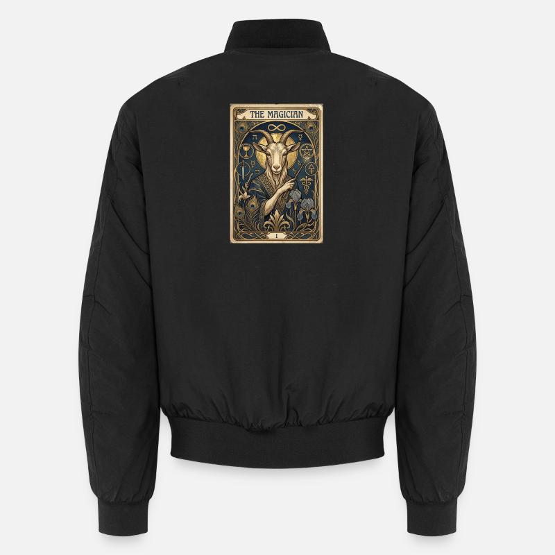 Ziegenbock, der Magier - Unisex Bomberjacke - Schwarz