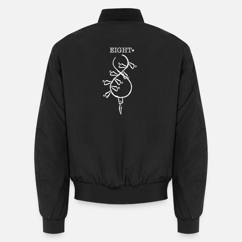 Eight-_white - Unisex Bomber Jacket - black