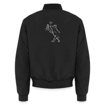 Husky - Unisex Bomberjacke - Schwarz - Hinten - AI Model Male 185 light (185cm)