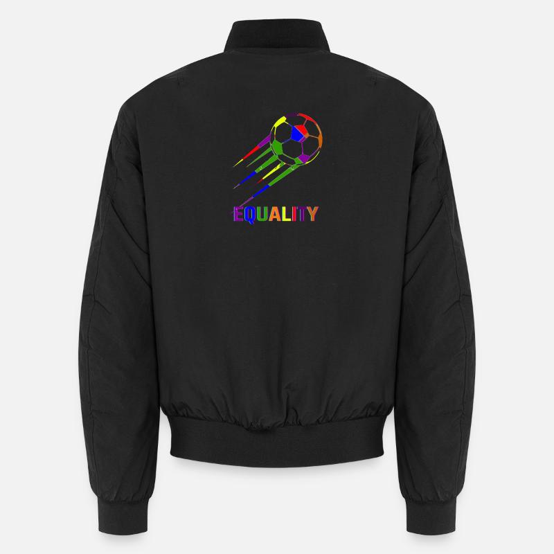 Soccer Rainbow World Cup Equality - Unisex Bomber Jacket - black