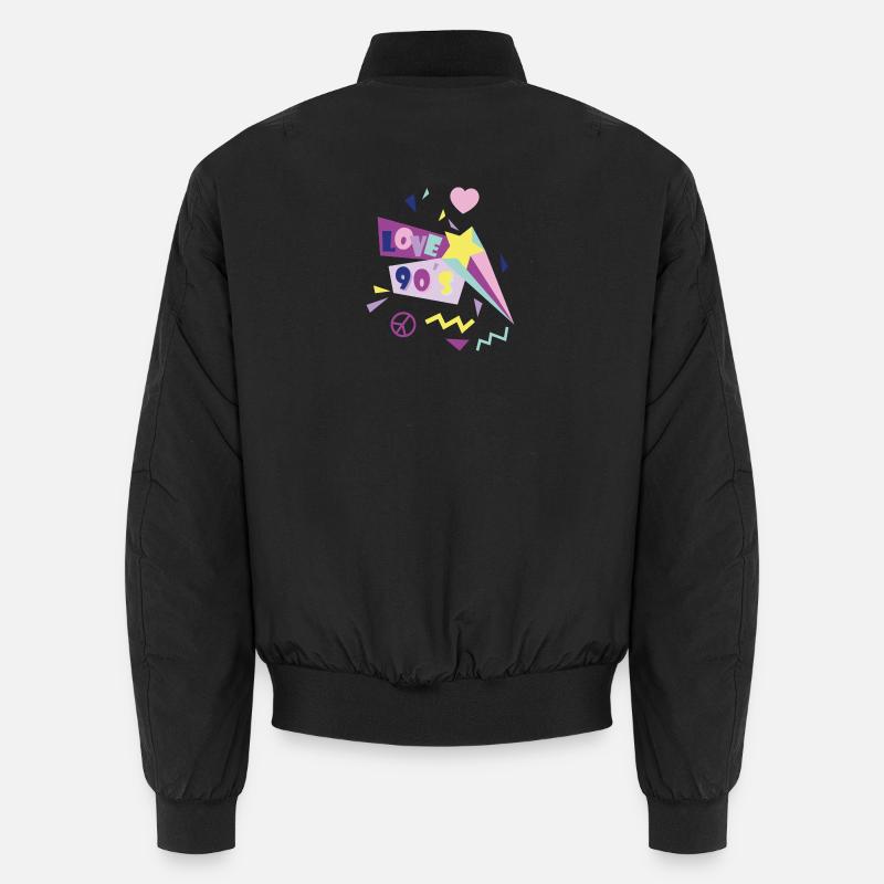 90s - Unisex Bomber Jacket - black