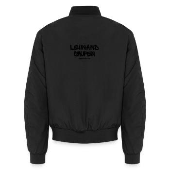 Leiwand saufen - Bomber unisexe - noir - Dos - AI Model Male 185 light (185cm)