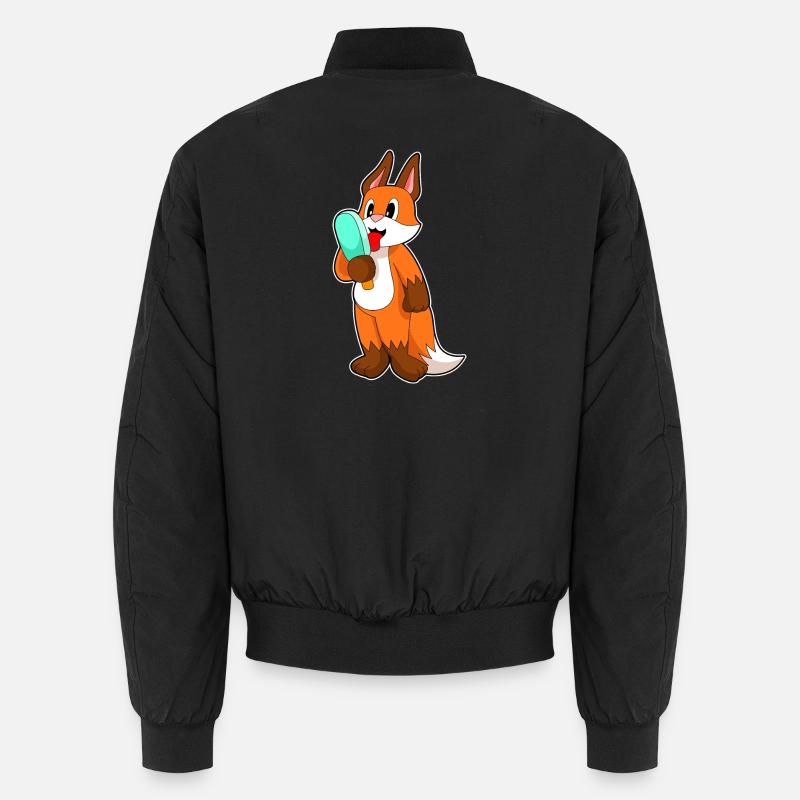 Fox popsicles - Unisex Bomber Jacket - black