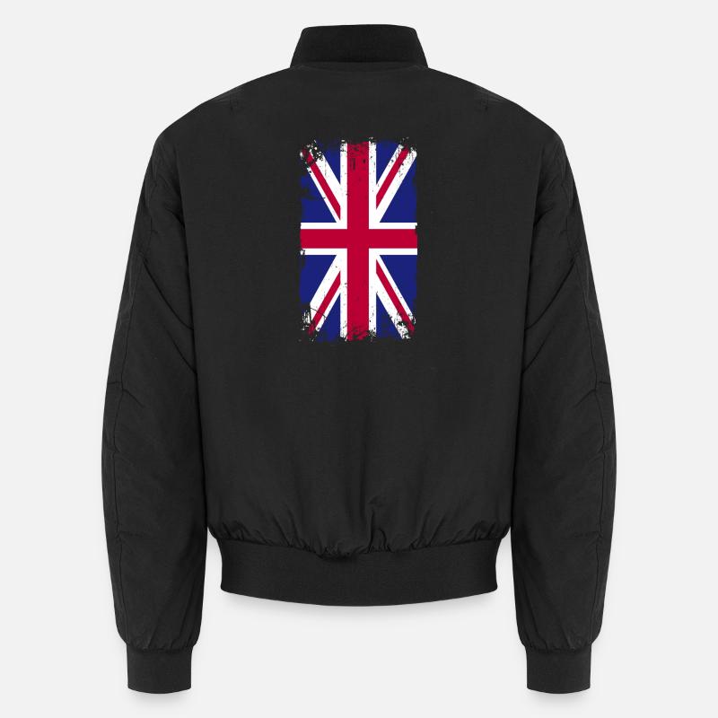 Grunge Union Jack Splash - Unisex Bomberjacke - Schwarz