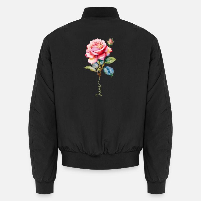 Rosa lackiert mit lebendigen Details Unisex Bomberjacke