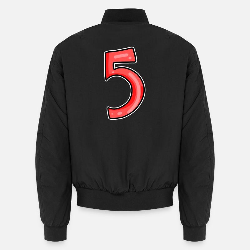 5 rot Unisex Bomberjacke