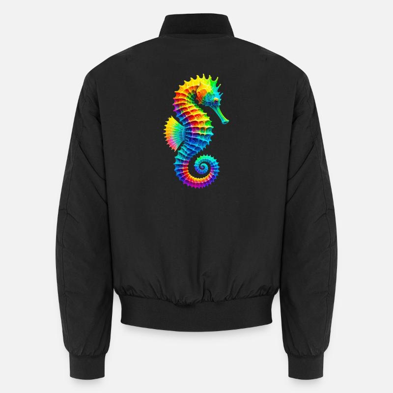 Seepferdchen - Unisex Bomberjacke - Schwarz