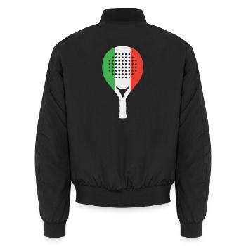 Padel-Italia - Unisex Bomberjacke - Schwarz - Hinten - AI Model Male 185 light (185cm)