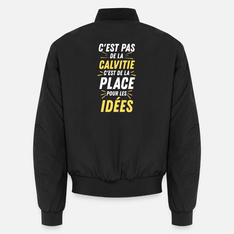 Baldness? Room for ideas - Unisex Bomber Jacket - black