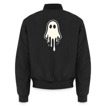 Art fantôme fondant - Bomber unisexe - noir - Dos - AI Model Male 185 light (185cm)