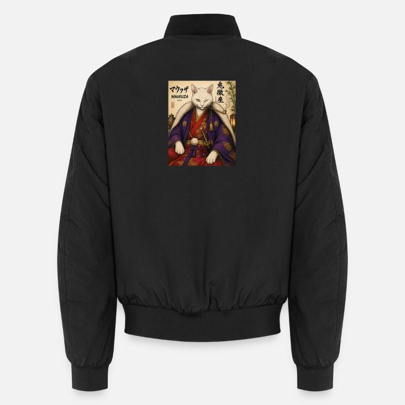 Maukuza Samurai Katze - Unisex Bomberjacke - Schwarz