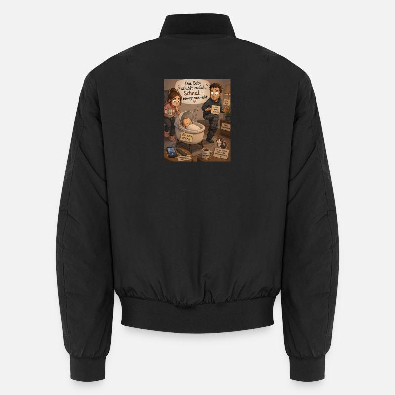 Baby schläft endlich – Chaos zu Hause Unisex Bomberjacke