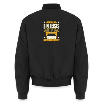 Mimimi Tischfußball Kicker Männer Geschenk - Unisex Bomberjacke - Schwarz - Hinten - AI Model Male 185 light (185cm)