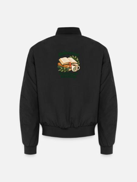 Ruhestand: Kapitelweise beschäftigt | Illustration - Unisex Bomberjacke - Schwarz
