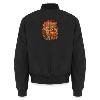 Herbst steht mir gut - Unisex Bomberjacke - Schwarz - Hinten - AI Model Male 185 light (185cm)