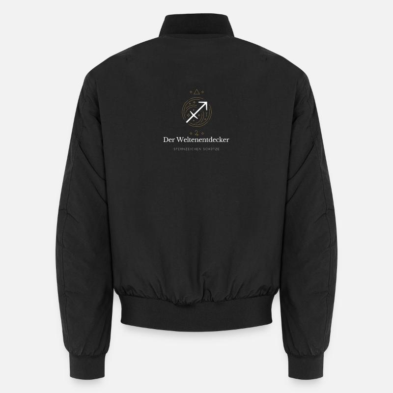 Der Weltenentdecker - Sternzeichen Schütze - Unisex Bomberjacke - Schwarz