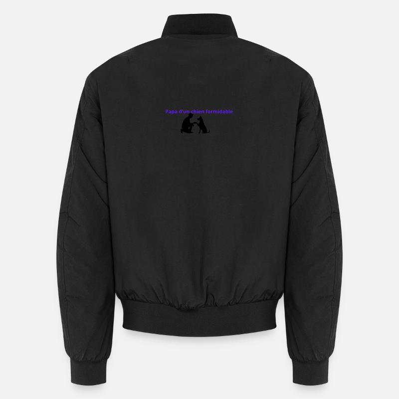 Papa_dun_chien_formidable - Bomber unisexe - noir
