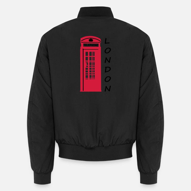 phone_box - Unisex Bomber Jacket - black