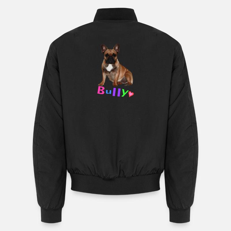French Bulldog - Unisex Bomber Jacket - black