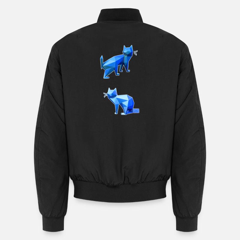 Duo Chat Polygone Bleu Bomber unisexe