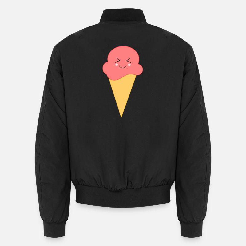 Eis Eiscreme Erdbeereis Unisex Bomberjacke