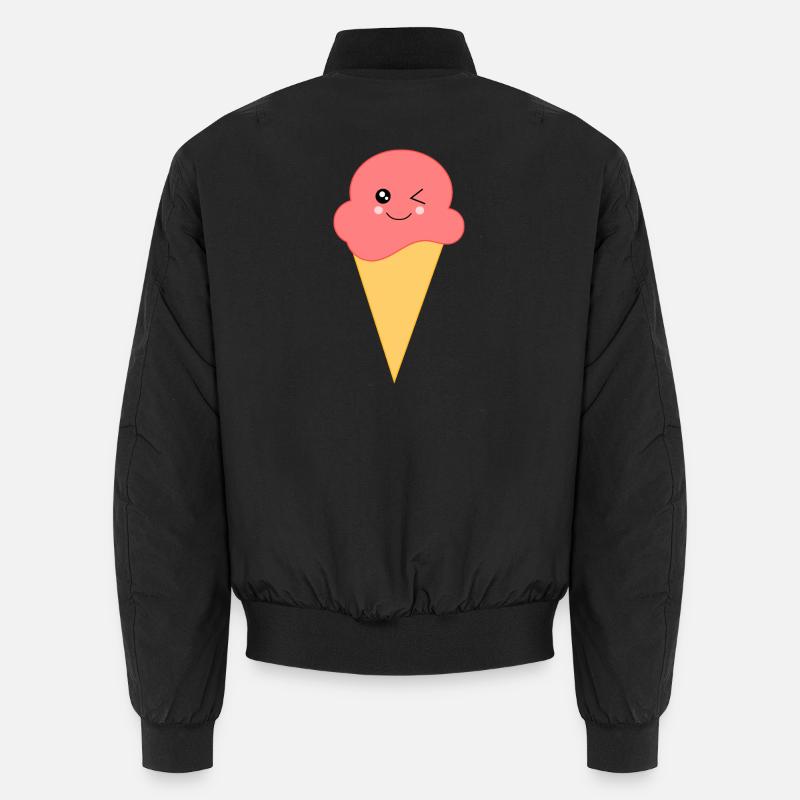 Eis Eiscreme Erdbeereis Unisex Bomberjacke